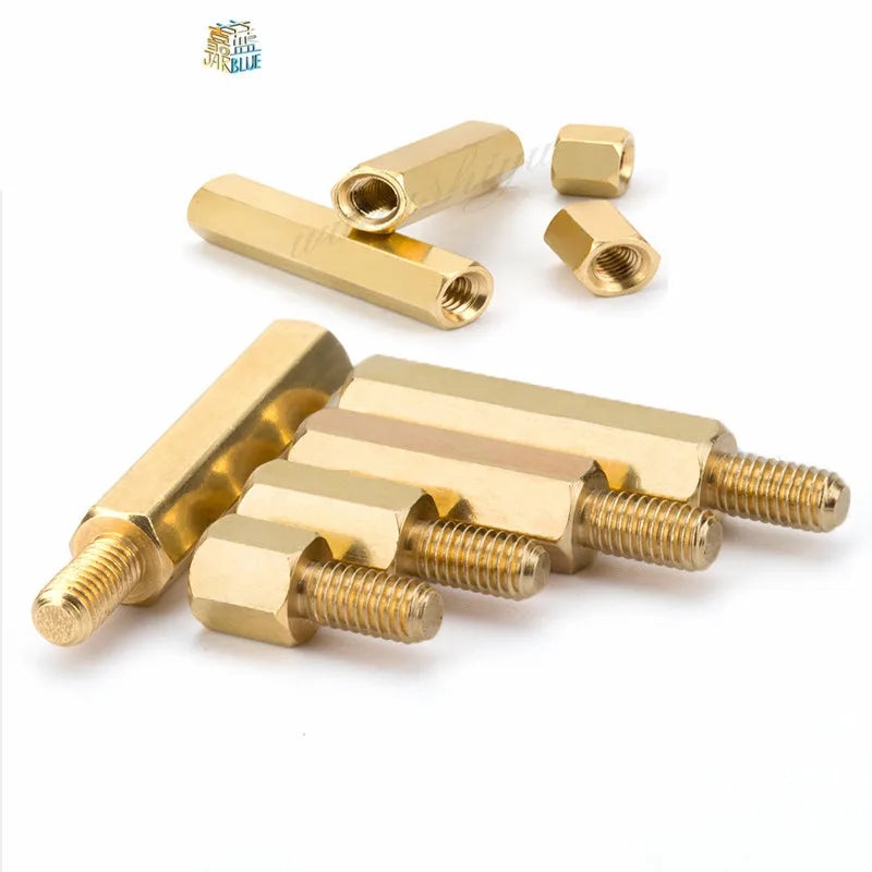 Solid Brass Hex Standoffs M2 M2.5 M3 M4 PCB Spacers 10/50pc PCB Hex Standoffs Richie's