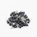 100pcs Insulated Ferrule Terminals Crimp Cord End Wire Connectors Ferrule Crimp Terminals Richie's Grey E2508