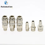 EU Type Pneumatic Quick Coupling 1/4 3/8 1/2 BSP Male Thread Pneumatic Quick Coupler Richie's