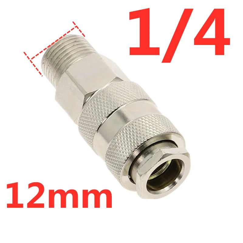 EU Type Pneumatic Quick Coupling 1/4 3/8 1/2 BSP Male Thread Pneumatic Quick Coupler Richie's SM02