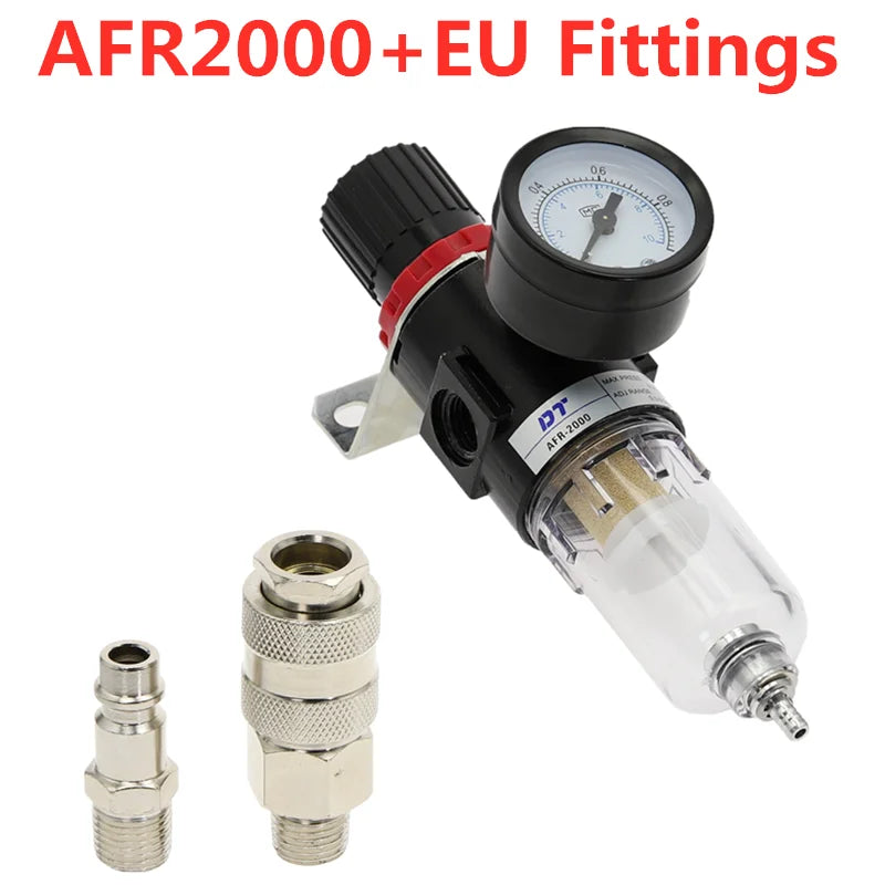 AFR2000 Pneumatic Filter Regulator 1/4" with Pressure Gauge Pneumatic Filter Regulator Richie's AFR2000 EU Fittings AFR2000 China Mainland