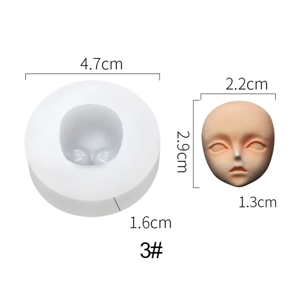 3D Baby Face Silicone Mold – DIY Doll Modification Clay Tool Silicone Craft Mold Richie's 3