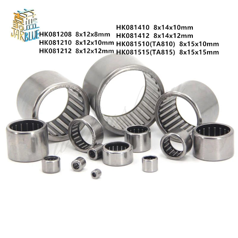 HK0808/HK0810/HK0812 Drawn Cup Needle Roller Bearings 8mm Needle Roller Bearing Richie's HK081210(HK0810) 10Pcs
