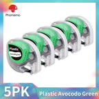 Dymo LetraTag Compatible Label Tapes 91331 for Phomemo P12 5-Pack Label Maker Tape Richie's 5PK Plastic Green