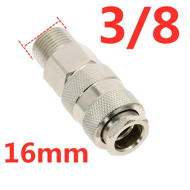 EU Type Pneumatic Quick Coupling 1/4 3/8 1/2 BSP Male Thread Pneumatic Quick Coupler Richie's SM03