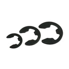 Black Steel E-Clip Safety Rings M1.2–M15 | 10/50/100 Pack Retaining E-Clips Richie's