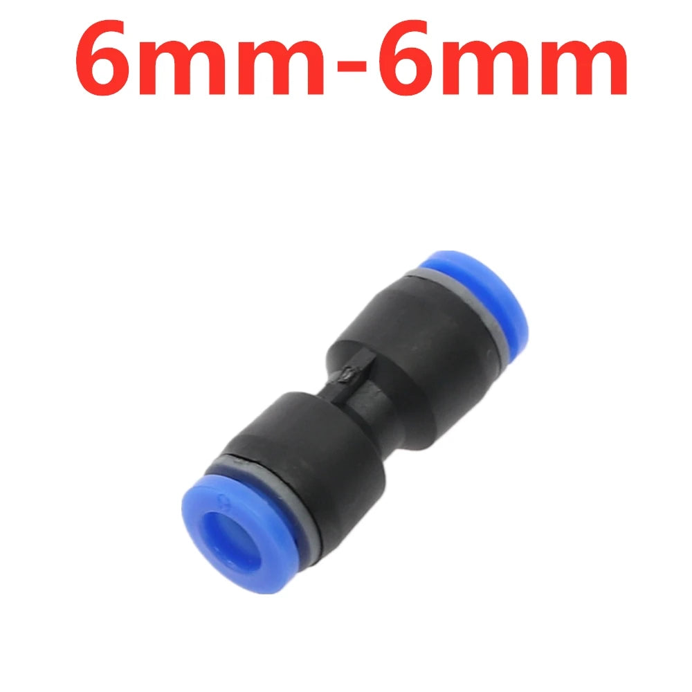 Push-In Straight Reducer Pneumatic Fitting 4mm–16mm Hose Pneumatic Hose Fitting Richie's 6mm-6mm