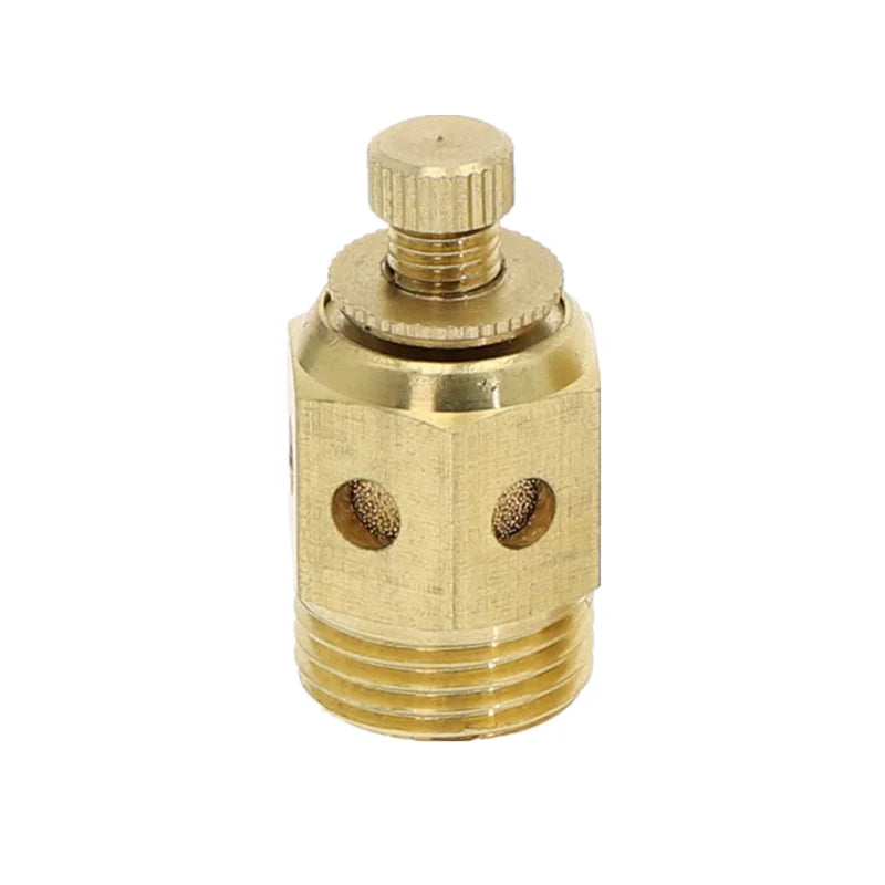 Brass Pneumatic Exhaust Muffler BSP 1/8 1/4 3/8 1/2 Silencer Pneumatic Muffler Fitting Richie's BT Adjust 3/8"