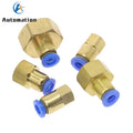 Brass Pneumatic Quick Connector BSP Female Thread Air Pipe Fitting Pneumatic Air Fitting Richie's PCF-4mm 1/4"