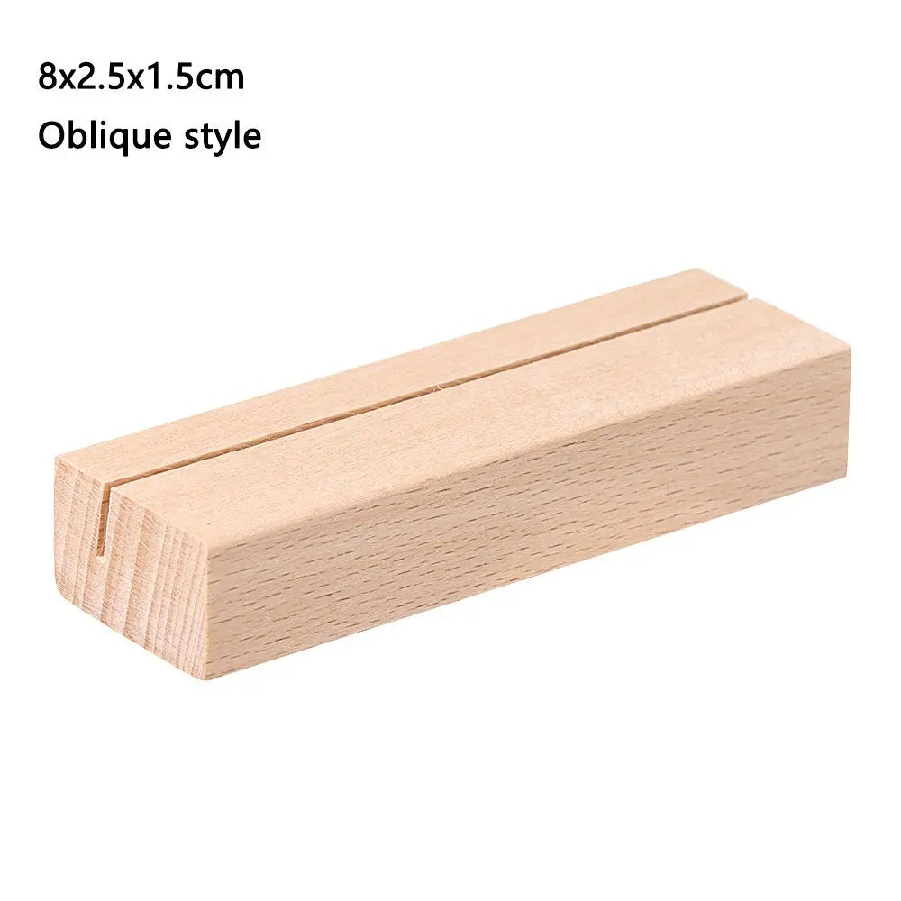 Wood Card Holder Stand – Wedding Place Cards & Table Numbers Card Holder Stand Richie's 8x2.5x1.5cm-F