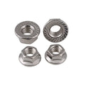 10pcs UNC Prevailing Torque Flange Hex Lock Nuts – Stainless Steel Flange Lock Nuts Richie's 10pcs 1/4-20