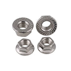 10pcs UNC Prevailing Torque Flange Hex Lock Nuts – Stainless Steel Flange Lock Nuts Richie's 10pcs 1/4-20