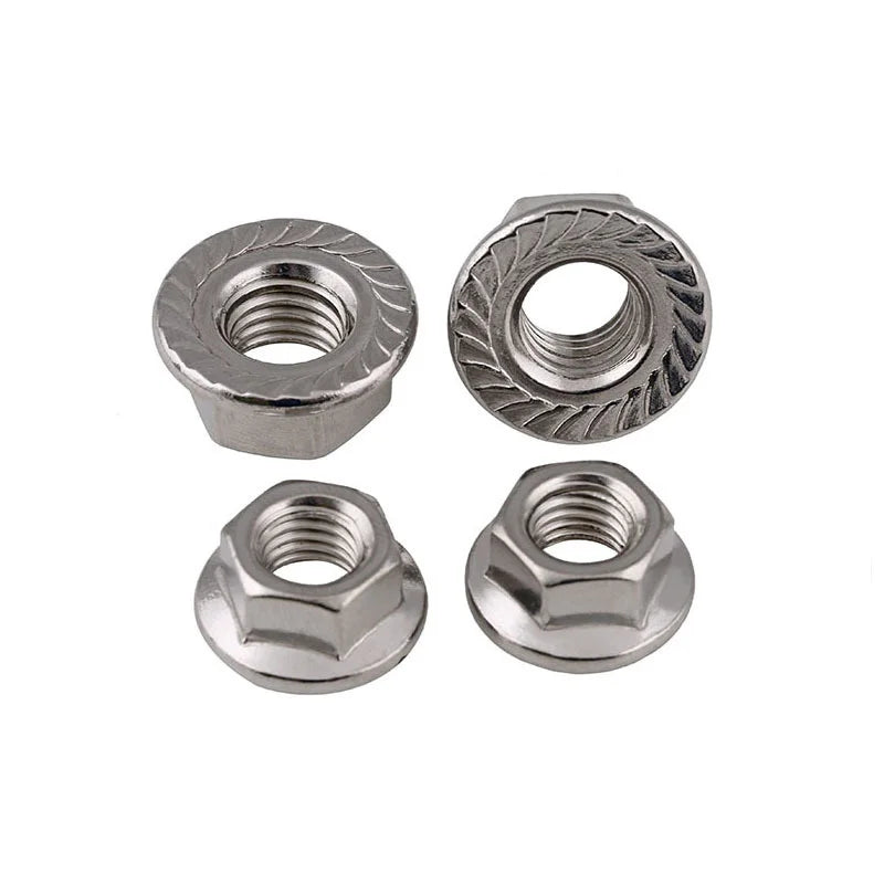10pcs UNC Prevailing Torque Flange Hex Lock Nuts – Stainless Steel Flange Lock Nuts Richie's 10pcs 1/4-20