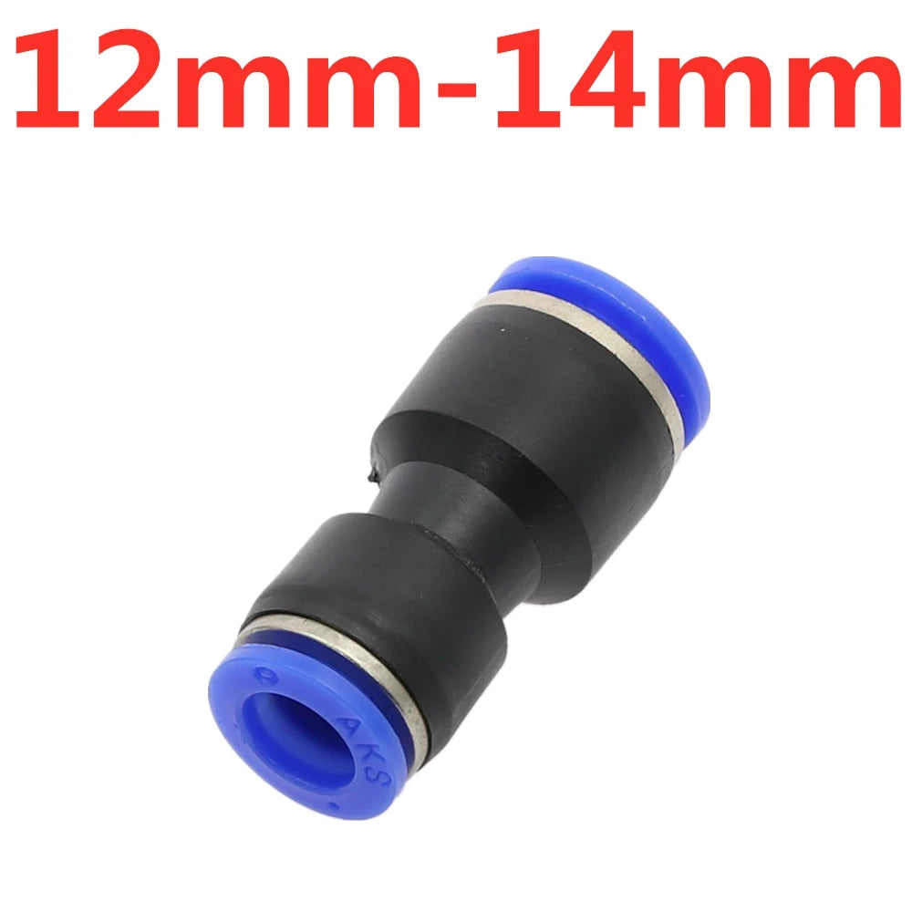 Push-In Straight Reducer Pneumatic Fitting 4mm–16mm Hose Pneumatic Hose Fitting Richie's 12mm-14mm