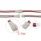 JST PH 2.0mm 2-Pin Male/Female Wire Connector 20CM 26AWG Wire Connector Richie's