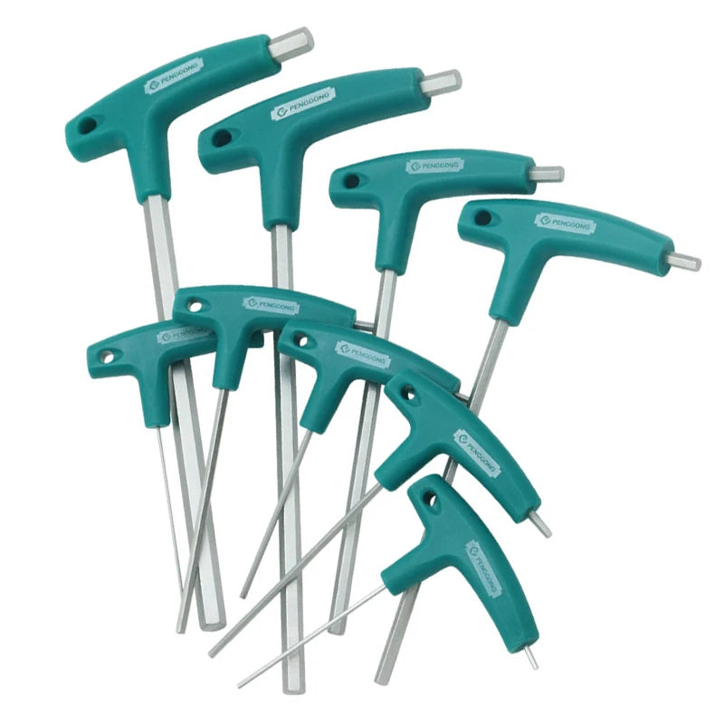 T-Handle Allen Key Wrench Set 6/9 Pc CR-V Steel + Storage Bag Hex Key Wrench Set Richie's