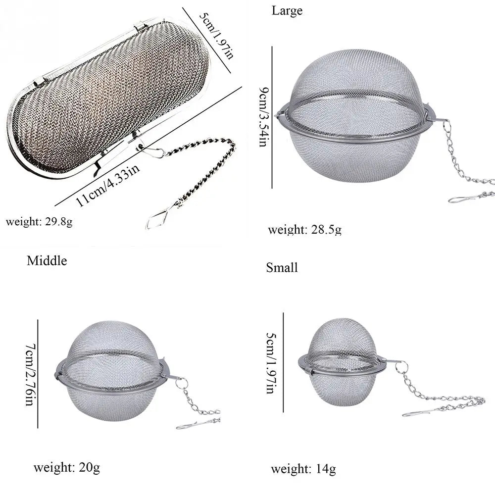 Stainless Steel Tea Strainer Infuser Ball with Hook & Spice Filter Tea Infuser Strainer Richie's