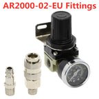 AR2000-02 G1/4" Pneumatic Pressure Regulator with EU Fittings Pneumatic Pressure Regulator Richie's AR2000-02-EU Fitting 14MM