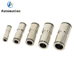 Nickel-Plated Copper Push-In Pneumatic Fittings 4–10mm OD Pneumatic Push Fitting Richie's 16mm-16mm