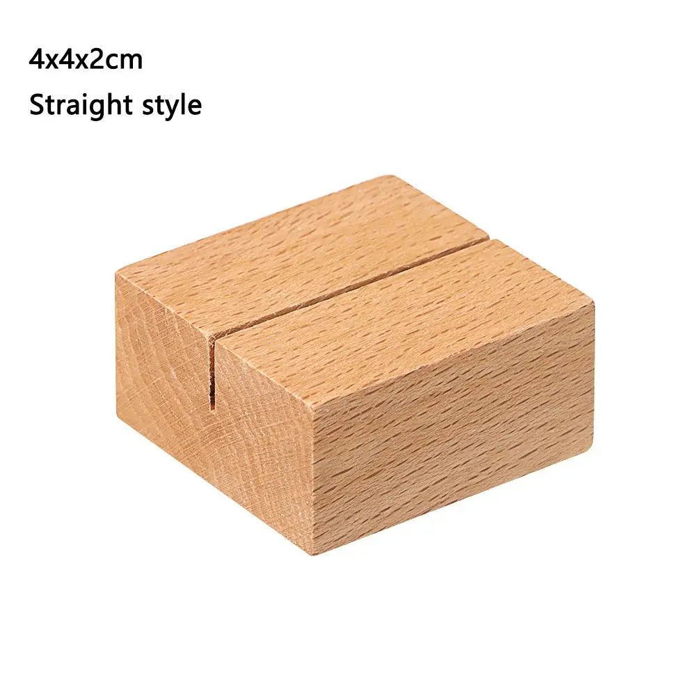 Wood Card Holder Stand – Wedding Place Cards & Table Numbers Card Holder Stand Richie's 4x4x2cm-D