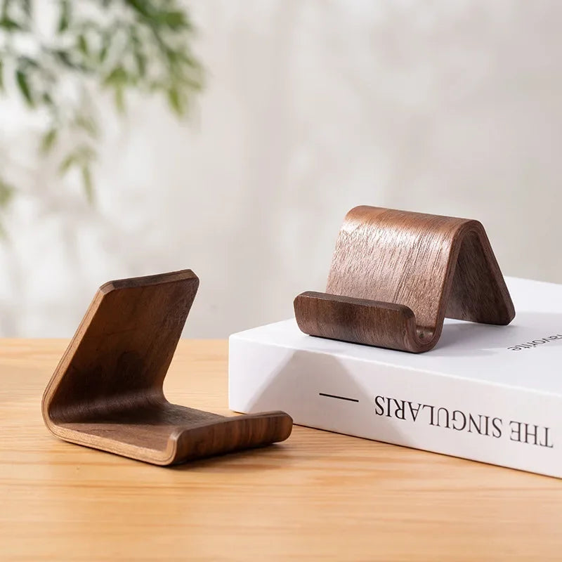 Solid Wood Phone Holder & Business Card Display Desk Organizer Desk Organizer Stand Richie's