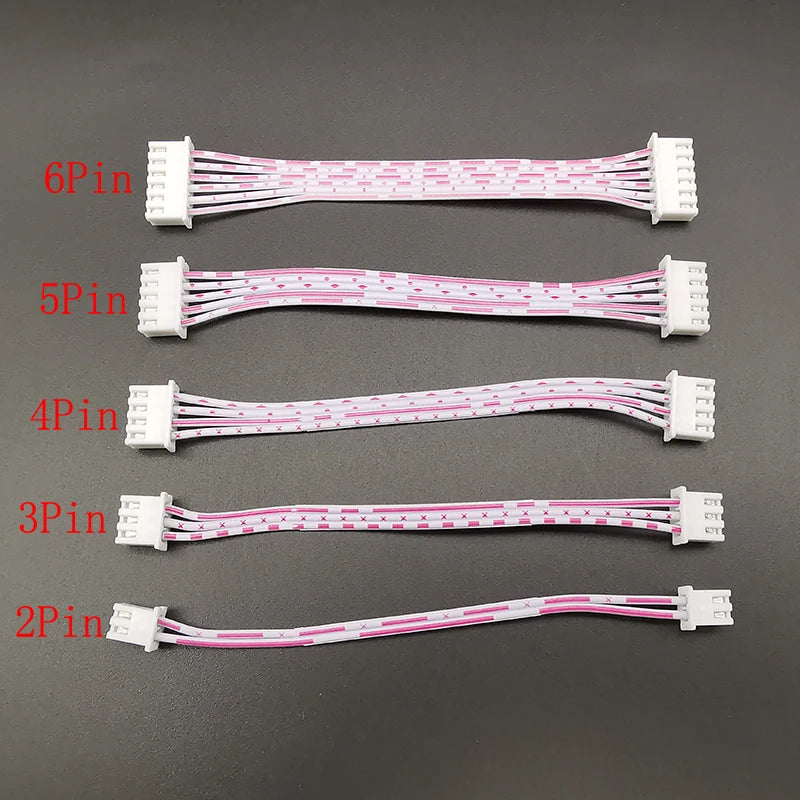10Pcs JST XH 2.54mm Female Connector Wire Cable 2-6 Pin 26AWG Wire Connector Cable Richie's