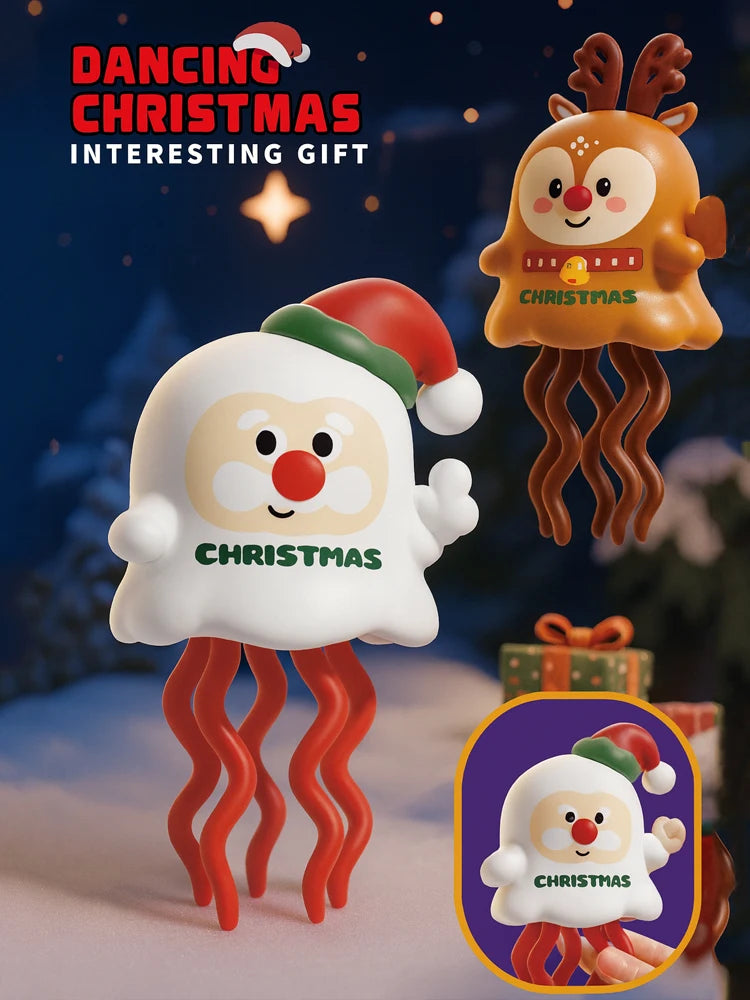 Christmas Clockwork Dancing Toy – Snow Treasure or Elk Figure Clockwork Wind-Up Toy Richie's