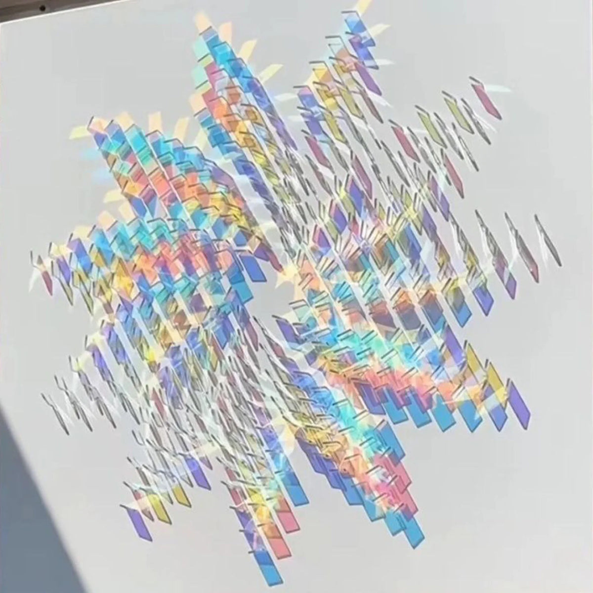 Rainbow Holographic Acrylic Mosaic Tiles – 50/100 Mini Squares Craft Mosaic Tiles Richie's