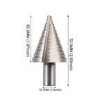 HSS Titanium Step Drill Bit 5–35mm 13-Step Cone Wood Cutter Step Drill Bit Richie's round silver