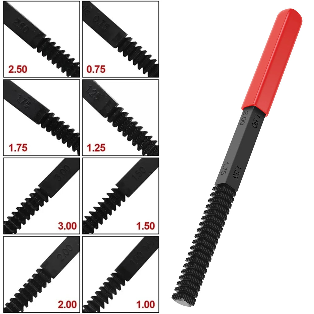 Toorise Metric Thread Repair File – 8-Pitch Steel Restorer Thread Repair File Richie's