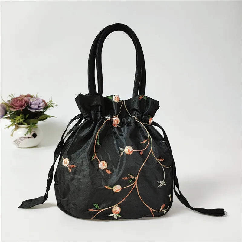 Women Embroidery Flower Cosmetic Bag – Ethnic Mini Purse & Pouch