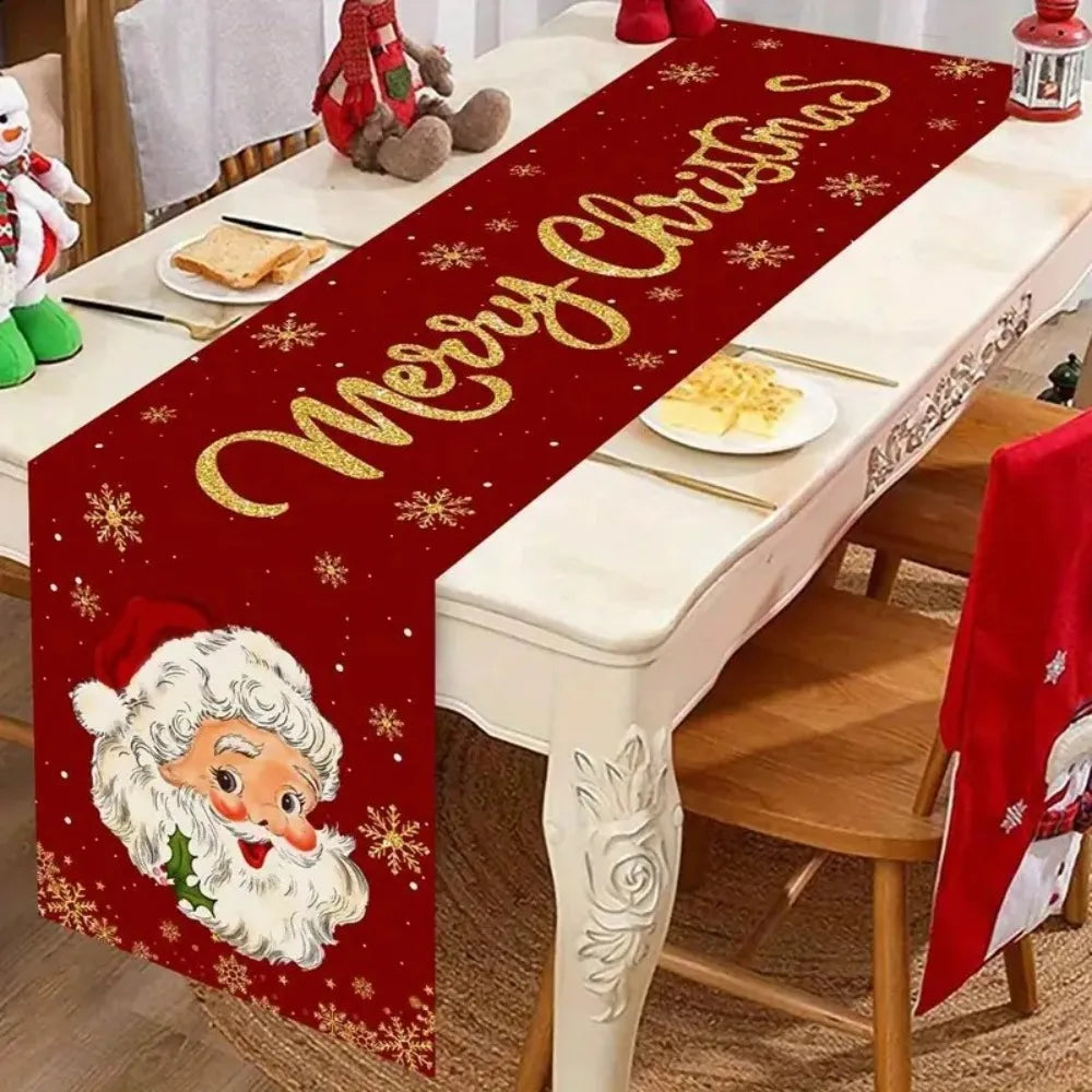 Christmas Table Runner Santa Snowman Elk Holiday Décor 120x33cm Christmas Table Runner Richie's 1