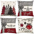 Reversible Christmas Pillow Covers – Santa & Reindeer Zip Christmas Pillow Cover Richie's E 4pcs