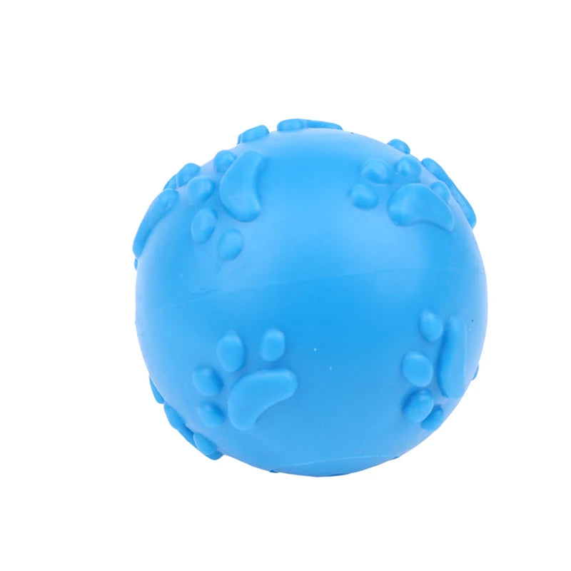 Squeaky Latex Dog Toy Ball – Paw Print for Small Breeds Dog Chew Toy Richie's A3