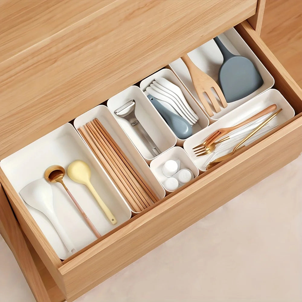 7-Piece Drawer Organizer Set – Plastic Storage Boxes & Dividers Drawer Organizer Set Richie's