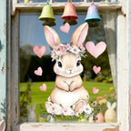 Easter Rabbit Flower Wall Stickers – Removable PVC Decals Wall Stickers Richie's