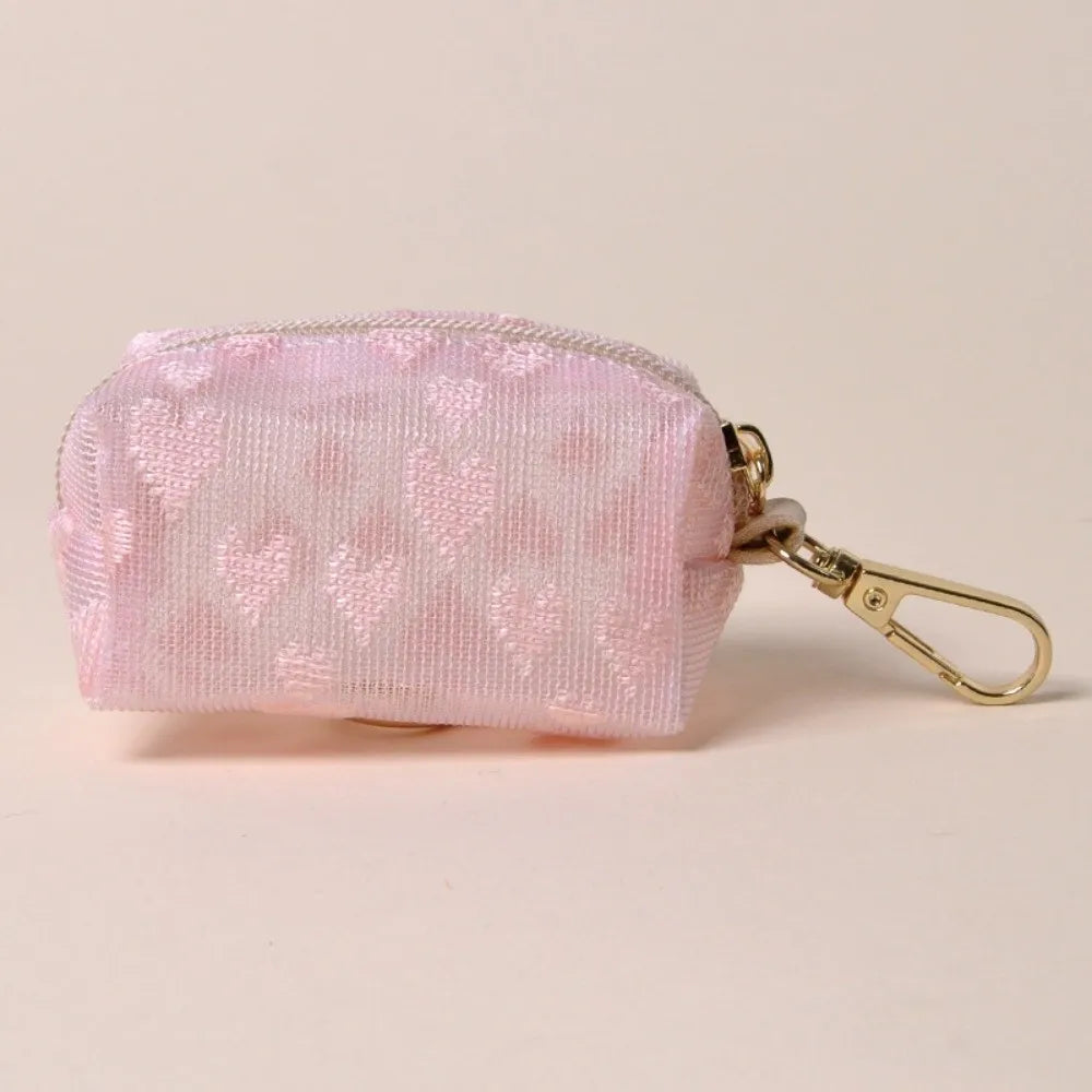 Lace Mesh Dog Poop Bag Dispenser Keychain with Carabiner Clip Dog Bag Dispenser Richie's 1