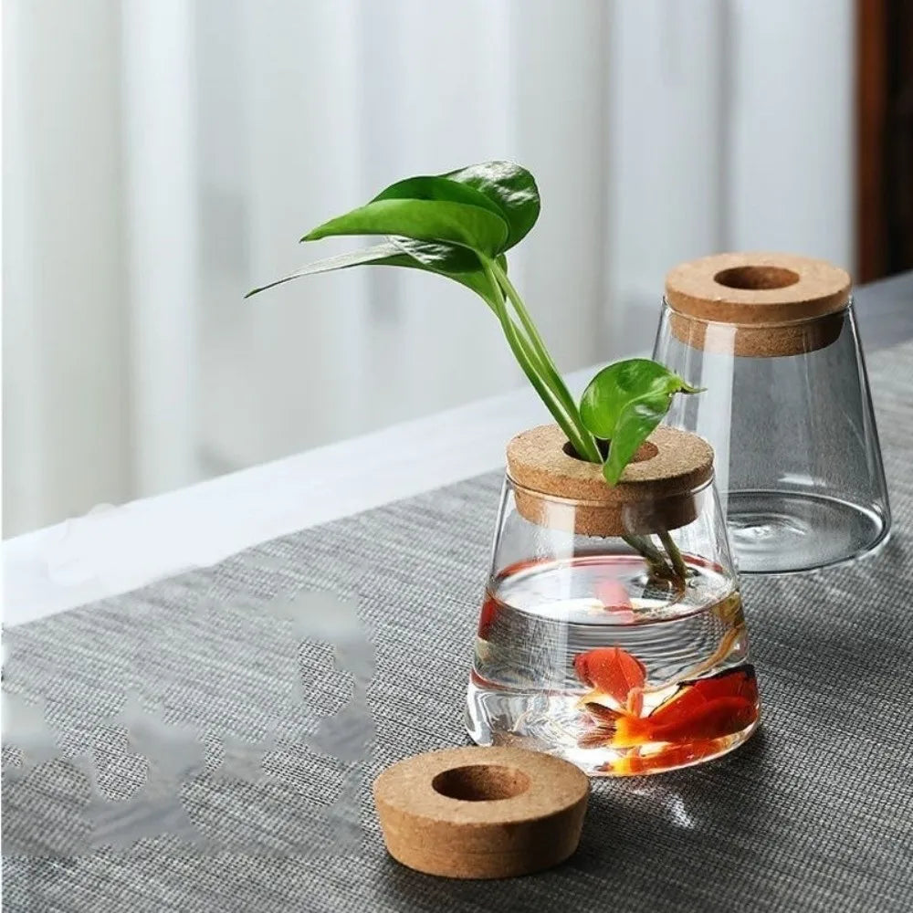 Glass Propagation Station Vase Rack with Wooden Base Glass Propagation Vase Richie's