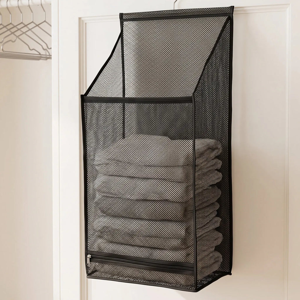 Wall Mounted Large Mesh Laundry Hamper Bag – Foldable Organizer Hanging Laundry Hamper Richie's Default Title