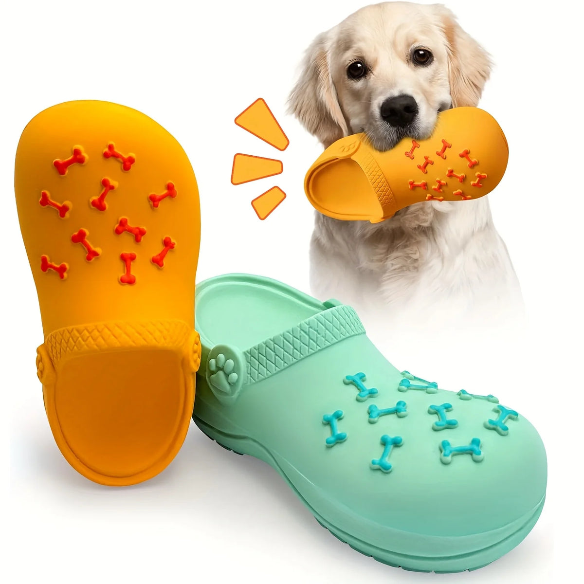 Squeaky Latex Dog Chew Toy – Fun Slipper Shape, All Breeds Dog Chew Toy Richie's