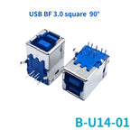 5-Pack USB 3.0 Female Sockets – 90° & 180° Type-A & Type-B USB Connector Socket Richie's B-U14-01 Square 90 5PCS