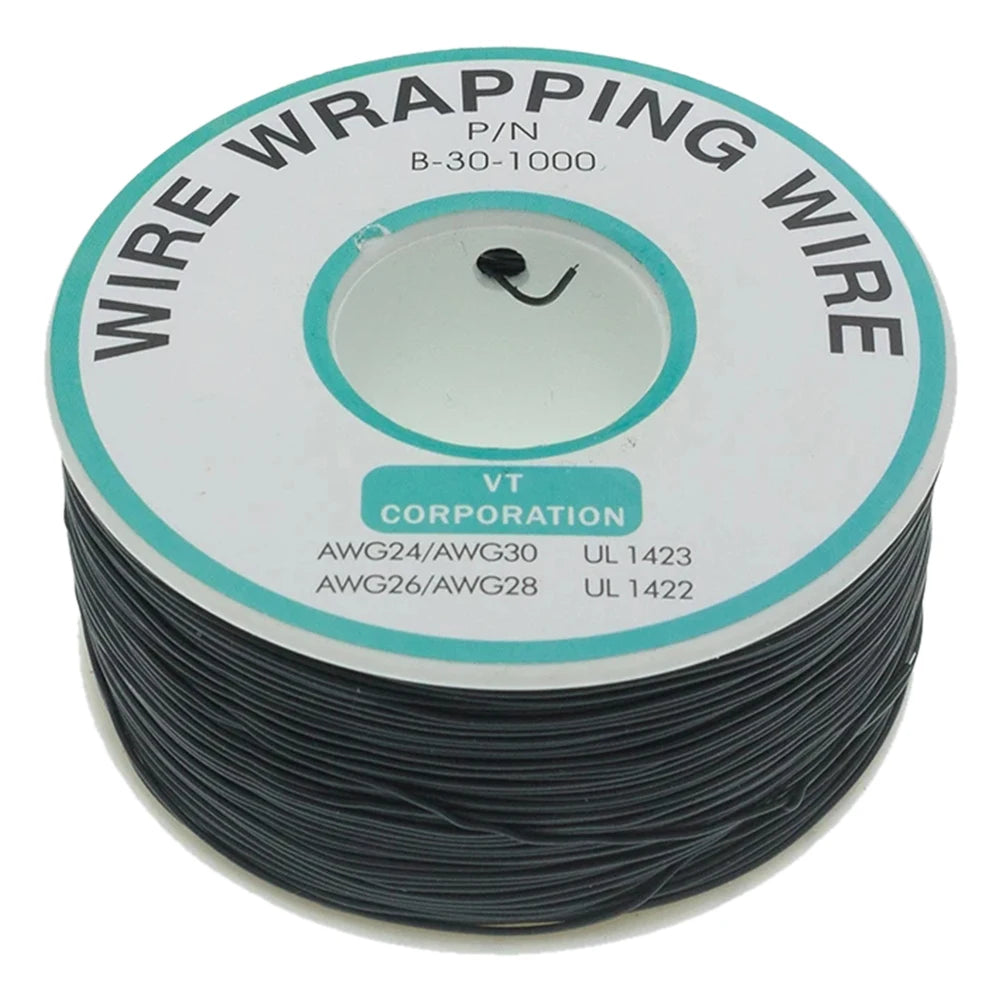 250M 30AWG Tinned Copper PCB Jumper Wire Single Core PCB Jumper Wire Richie's Black