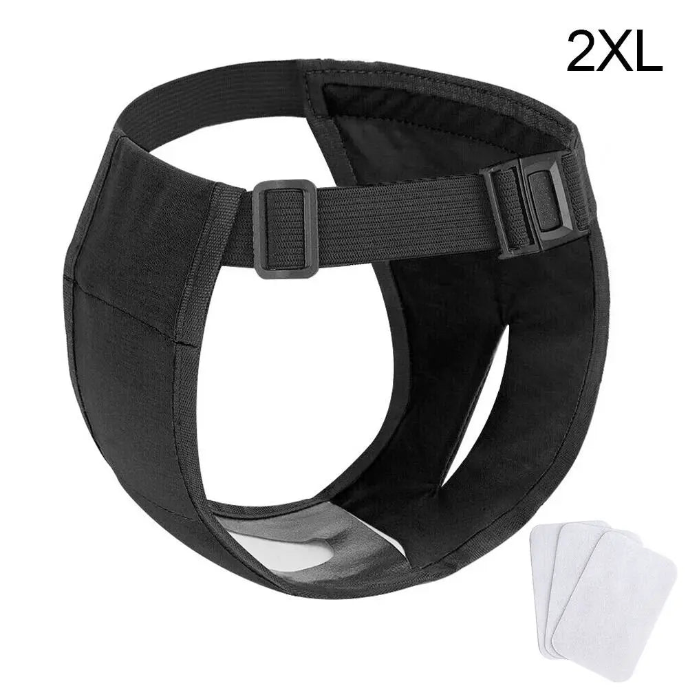 Washable Dog Physiological Pants & Sanitary Briefs + 3 Diapers Dog Sanitary Pants Richie's 2XL