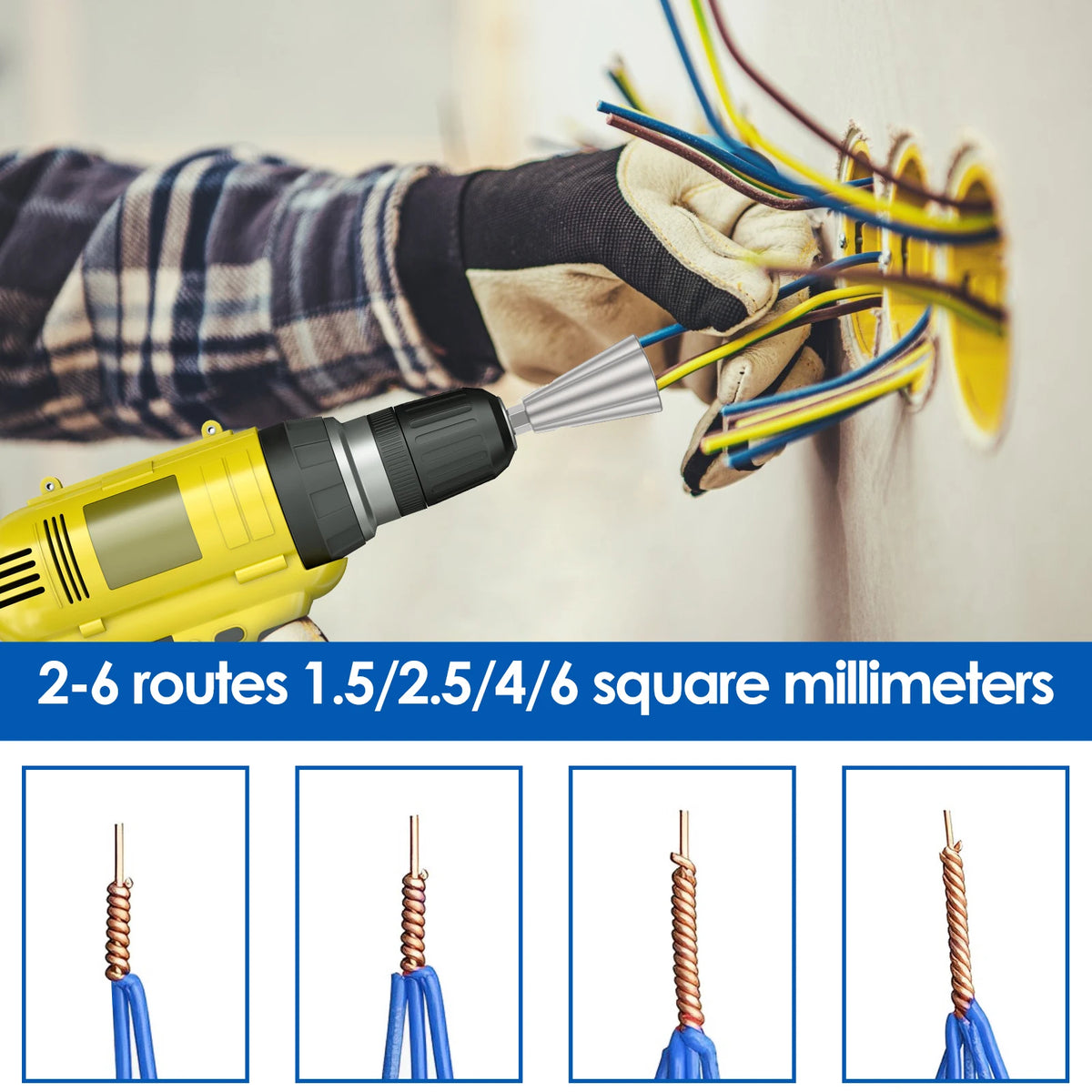 Wire Twisting Tool Stainless Steel – Electric Drill 2/4 Pcs Wire Twisting Tool Richie's