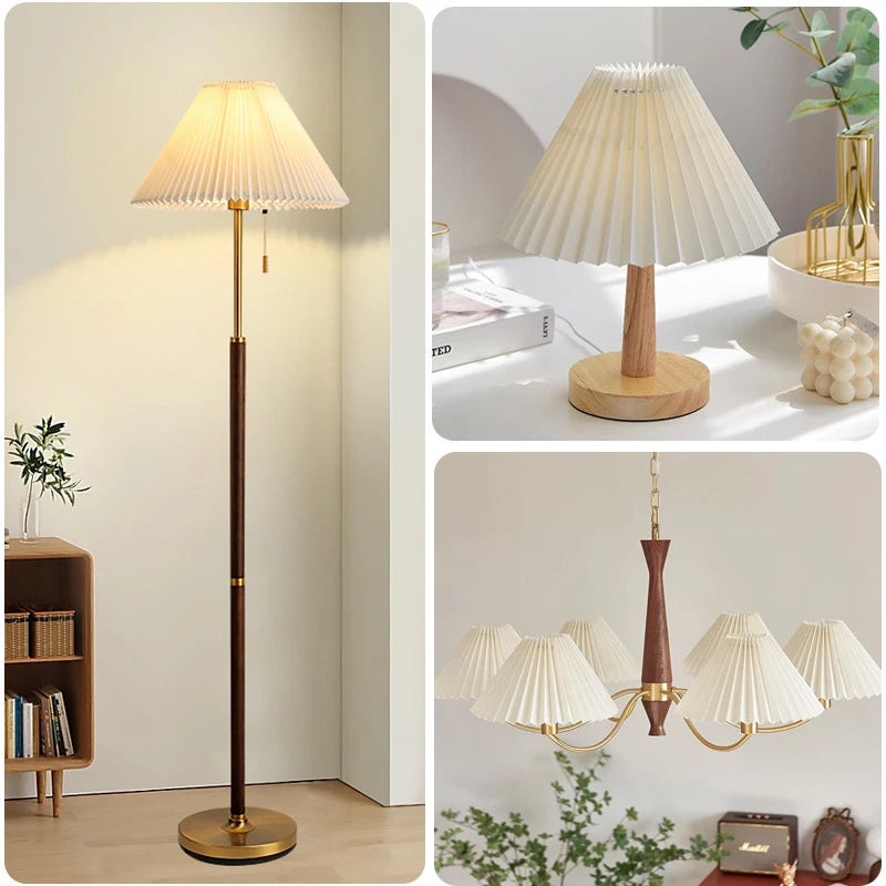 Pleated Fabric Lampshade – Retro DIY Table & Ceiling Lamp Cover Lamp Shade Richie's