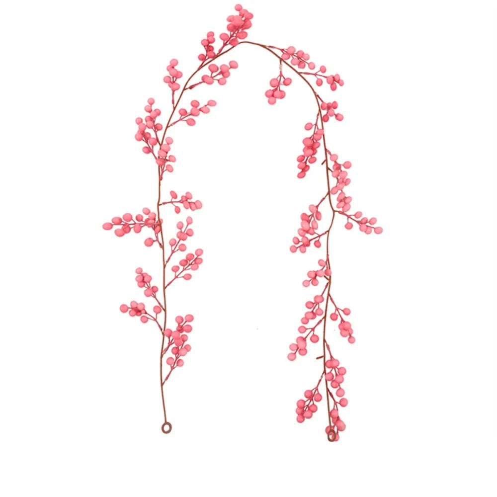 DIY Pink Berry Christmas Wreath – Artificial Garland Vine Artificial Wreath Garland Richie's A10