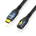 240W PD Fast Charging Braided USB-C Cable – Straight & Right Angle USB-C Charging Cable Richie's Center Elbow 1m
