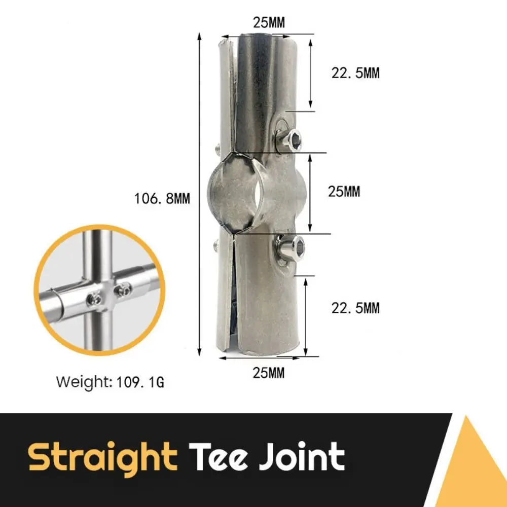 25mm Tube Connector Pipe Joint Clamp for Clothes Rack & Shelving Pipe Joint Connector Richie's Straight T Joint