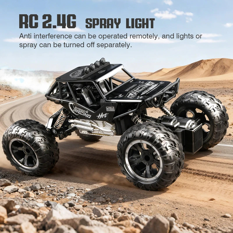 2.4G RC Alloy Off-Road Climbing Car with Lights & Spray RC Off-Road Car Richie's