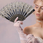 Black Folding Hand Fan – Vintage Chinese Oriental Style Folding Hand Fan Richie's Default Title